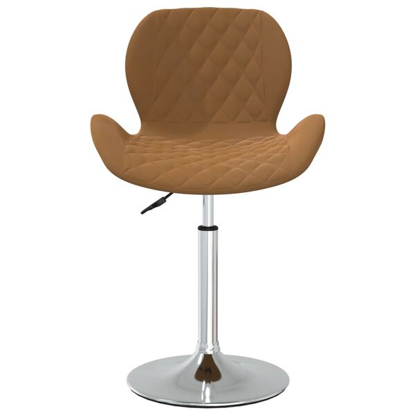 vidaXL Taburete de cocina de terciopelo marr&oacute;n