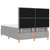 vidaXL Cama tipo Box Spring con colch&oacute;n Gris claro 140 x 200 cm tela
