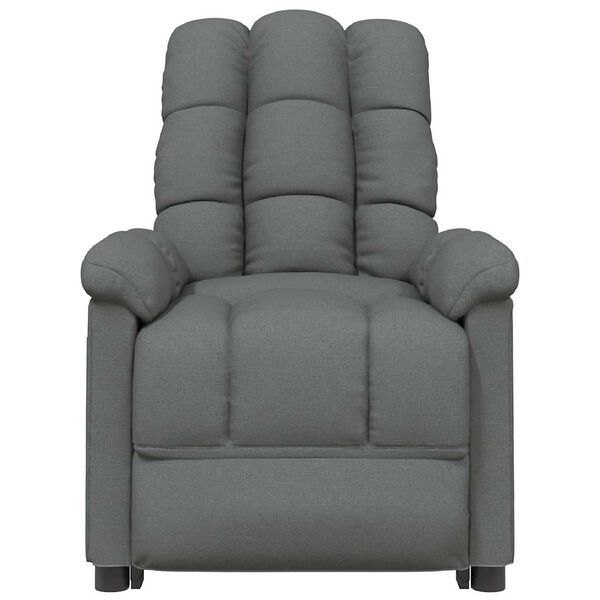 vidaXL Sillón de masaje eléctrico tela gris oscuro