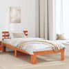 vidaXL Estructura de cama con cabecera Marr&oacute;n cera 80 x 200 cm