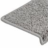 vidaXL Alfombrillas para escaleras 10 unidades 65x21x4 cm Gris Borde Rectangular
