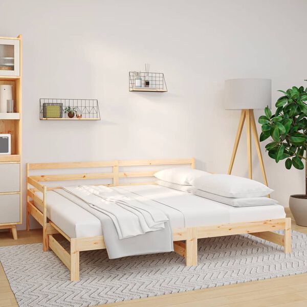 vidaXL Sof&aacute; cama extra&iacute;ble sin colch&oacute;n 2x(90x190) cm