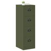 vidaXL Mueble archivador con caj&oacute;n 2 pcs Verde Oliva 44 x 50 x 139 cm