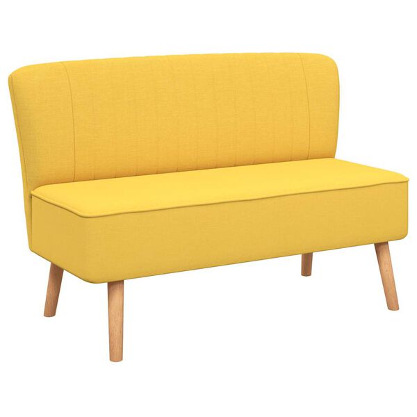 vidaXL Sof&aacute; de tela amarillo 117x55,5x77 cm