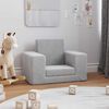 vidaXL Sof&aacute; cama infantil felpa suave gris claro