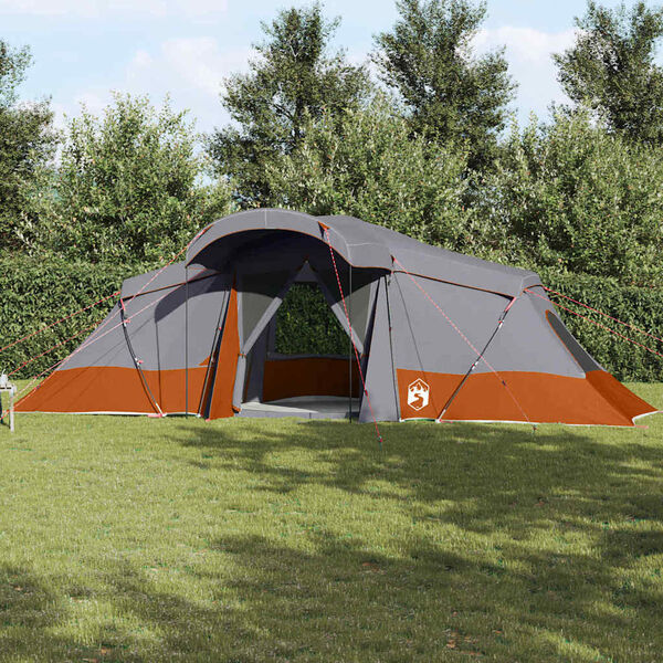 vidaXL Carpas con techo Gris y naranja 721 x 335 x 212 cm Poliéster