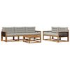 vidaXL Conjunto de sof&aacute;s de exterior 6 pcs Natural y Gris Claro