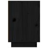vidaXL Mesita de noche madera maciza de pino negro 50x34x50 cm