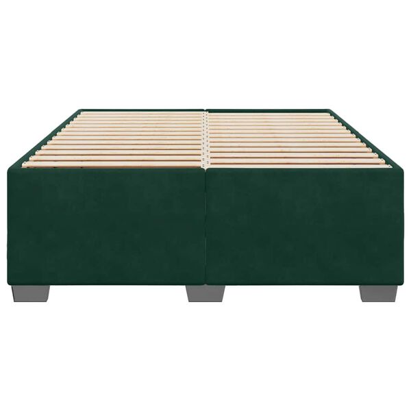 vidaXL Estructura cama sin colchón terciopelo verde oscuro 140x200 cm
