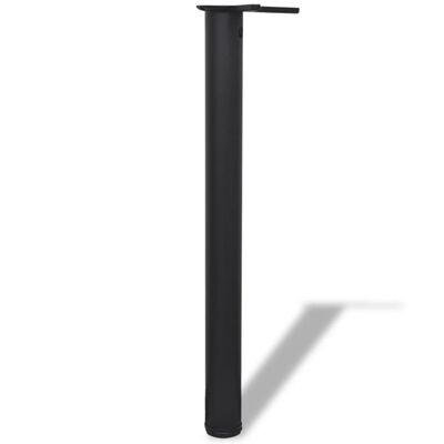 vidaXL Patas de mesa ajustables en 4 alturas negro 710 mm