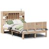 vidaXL Cama con estanter&iacute;a sin colch&oacute;n madera maciza de pino 135x190cm