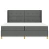 vidaXL Cama tipo Box Spring con colch&oacute;n Gris oscuro 200 x 200 cm tela