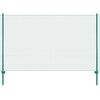 vidaXL Valla de malla alambre con postes acero 25x1,5 m verde