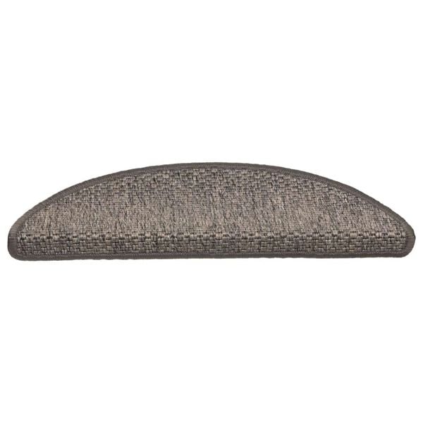 vidaXL Alfombrillas autoadhesivas sisal 15 uds marrón beige 56x17x3 cm