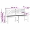 vidaXL Banco de jardín Marrón 150 x 56 x 90cm Madera maciza de Acacia