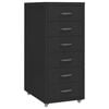 vidaXL Armario archivador m&oacute;vil metal negro 28x41x69 cm
