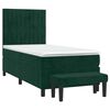 vidaXL Cama box spring con colch&oacute;n terciopelo verde oscuro 90x200 cm