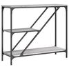 vidaXL Mesa consola madera de ingenier&iacute;a gris Sonoma 88,5x30x75 cm