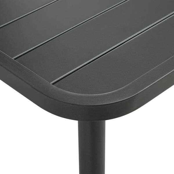vidaXL Juego de comedor de jard&iacute;n 7 piezas acero gris oscuro