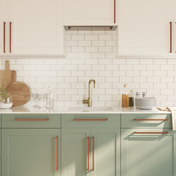 vidaXL Tiradores para armarios 20 uds acero inoxidable bronce 320 mm