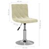 vidaXL Silla de comedor giratoria de terciopelo crema