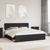 vidaXL Estructura de cama Negro 180 x 200 cm Madera de pino macizo