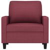 vidaXL Sillón de tela rojo tinto 60 cm