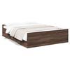 vidaXL Cama con cajones madera de ingenier&iacute;a marr&oacute;n roble 120x200 cm