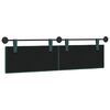 vidaXL Cabecera Colgante Rayado Verde oscuro 170 x 55 x 5 cm tela