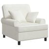 vidaXL Sill&oacute;n XL con cojines Crema Tejido de 1,5 l&iacute;neas