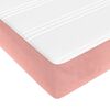 vidaXL Cama box spring con colch&oacute;n terciopelo rosa 160x200 cm
