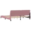 vidaXL Estructura cama sin colch&oacute;n terciopelo rosa 200x200 cm