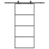 vidaXL Puerta corredera con set herrajes negro 90x205 cm vidrio ESG