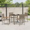 vidaXL Conjunto de Comedor de Jardín 5 pcs Gris ratán sintético