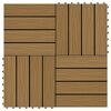 vidaXL Tile de Decking Dise&ntilde;o 3D 11 pcs Teca 30 x 30 cm WPC