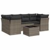 vidaXL Set de sof&aacute;s de jard&iacute;n 7 piezas con cojines rat&aacute;n PE gris