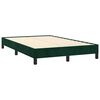 vidaXL Estructura cama sin colch&oacute;n terciopelo verde oscuro 120x200 cm
