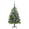 vidaXL &Aacute;rbol de Navidad artificial con ramas plegables y conos 120 cm
