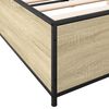 vidaXL Estructura cama madera ingenier&iacute;a metal roble Sonoma 120x200 cm