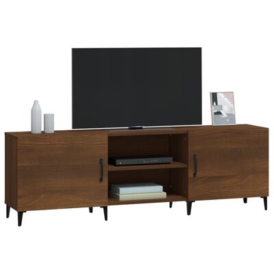 vidaXL Mueble de TV madera de ingeniería roble marrón 150x30x50 cm