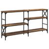 vidaXL Mesa Consola con estante Madera vieja 150 x 29 x 76,5 cm