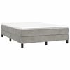 vidaXL Cama box spring con colch&oacute;n terciopelo gris claro 140x190 cm