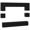 vidaXL Conjunto de mueble de TV 8 uds. Roble Negro