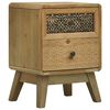 vidaXL Mesita de noche de madera marr&oacute;n 37x30x51 cm