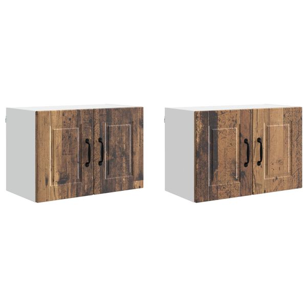 vidaXL Mueble de Cocina con estante 2 pcs Madera vieja 60 x 31 x 40 cm