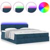 vidaXL Estructura de cama otomana colchones terciopelo azul oscuro