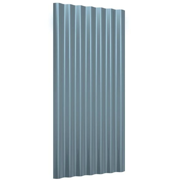 vidaXL Paneles de tejado 36 unidades acero galvanizado gris 80x36 cm