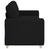 vidaXL Sof&aacute; Loveseat de tela negra de 180x77x82 cm