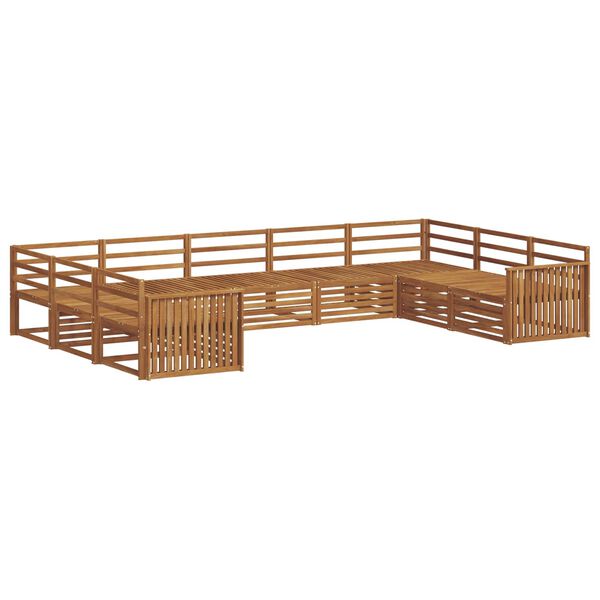 vidaXL Juegos de sof&aacute;s 9 pcs Natural Madera de Acacia S&oacute;lida