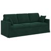 vidaXL Sof&aacute; 2 pcs Verde oscuro 198 x 78 x 80 cm Terciopelo